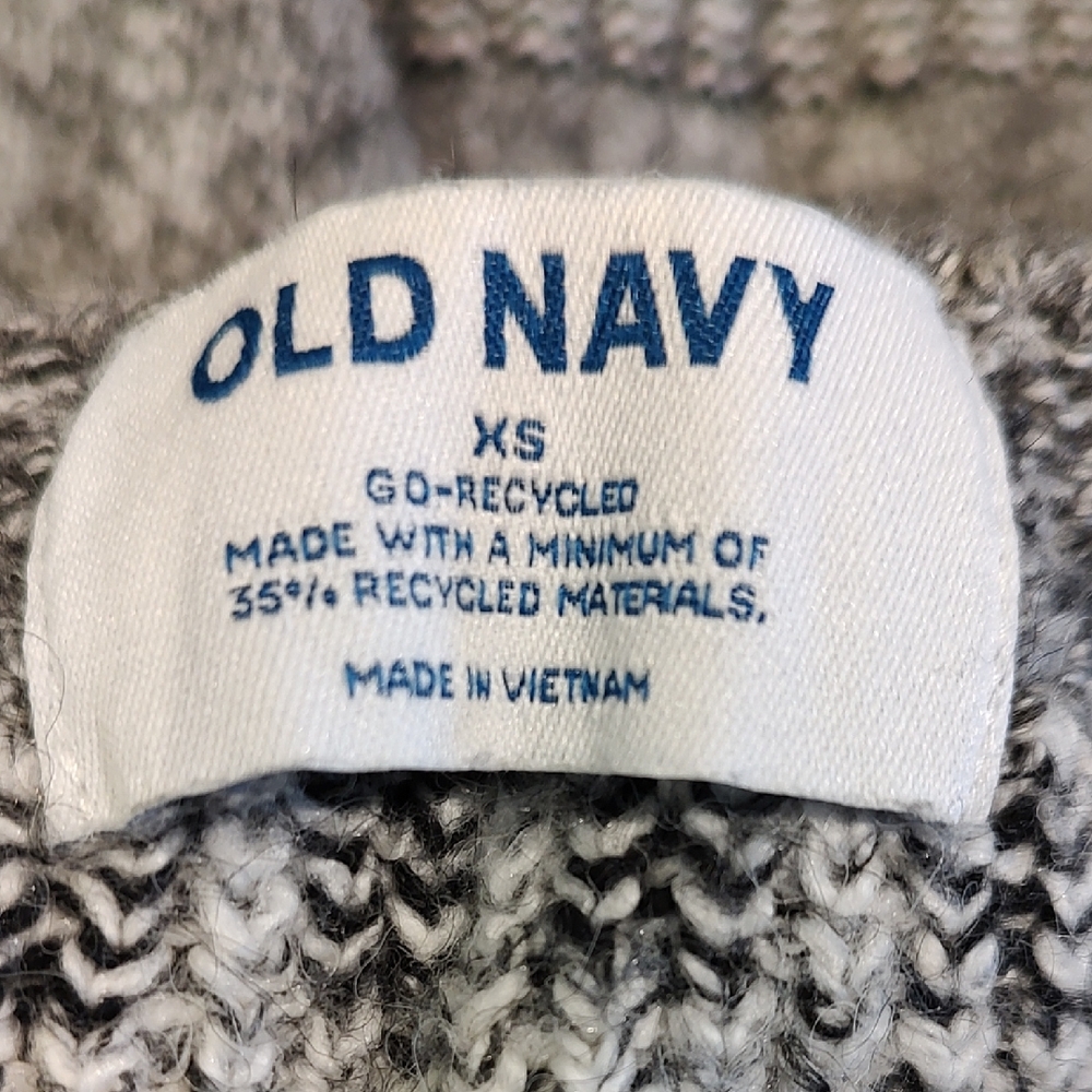 Old Navy Black and White Turtleneck Sweater - Picture 5 of 6